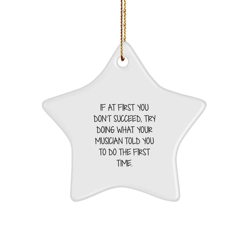 Funny Musician Star Ornament Gifts from Family to Musician Friends at Christmas Unique Gifts - Image 1