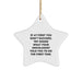 Funny Oncologist Gifts for Family - If At First You Don't Succeed Star Ornament, Durable MDF Star Shaped Decoration with Gold Cord, Perfect Christmas Unique Gifts from Family - Image 1