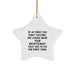 Funny Gift from Friends for Receptionist Unique Christmas Star Ornament, Inspirational Quote - If At First You Don't Succeed, Try Doing What Your Receptionist Told You To Do The First Time. - Image 1