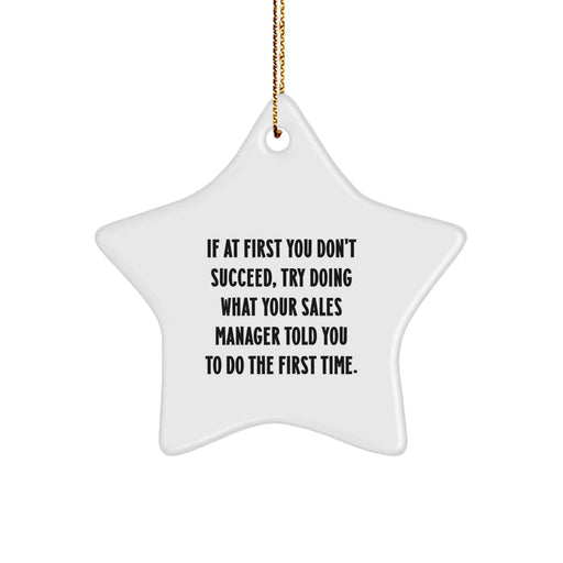 Funny Sales Manager Star Ornament Gifts from Friends for Men on Christmas Unique - Image 1