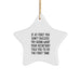 Funny Secretary Gifts - If At First You Don't Succeed Try What Your Secretary Told You, White Star Ornament for Christmas, Secretary Humor - Image 1