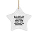 Funny Valet Gifts from Men, White Star Ornament for Christmas Unique Gifts for Him, Inspirational Quote - Image 1