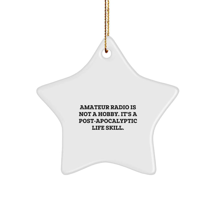 Funny Amateur Radio Star Ornament Gifts from Family for Amateur Radio Enthusiasts, Unique Christmas Decorations, Inspirational Holiday Gift - Image 1