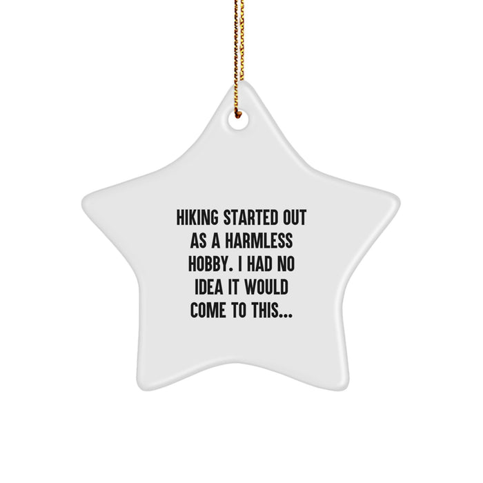 Funny Hiking Gifts for Friends - Star Ornament Decorations from Men or Women for Christmas Unique - Image 1