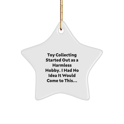 Funny Toy Collecting Gifts from Friends for Star Ornament Lovers, Christmas Unique Decorations - Started Out As A Harmless Hobby I Had No Idea It Would Come To This... - Image 1