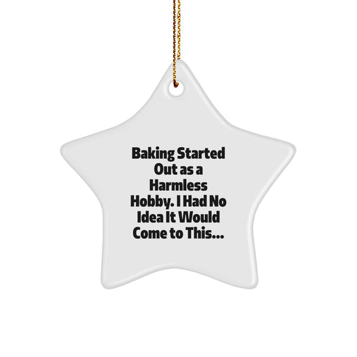 Funny Baking Gifts for Men - White Star Ornament, Gifts from Mom, Christmas Unique Gifts - Image 1