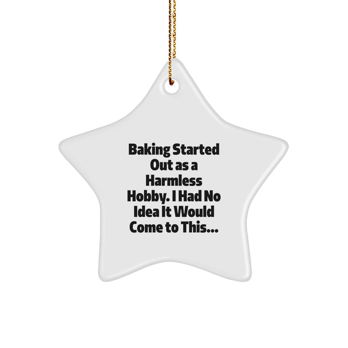 Funny Baking Gifts for Men - White Star Ornament, Gifts from Mom, Christmas Unique Gifts - Image 1