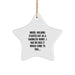 Funny Model Building Gifts for Him, White Star Ornament with Model Building Quote, Perfect Christmas Unique Gifts from Men - Image 1