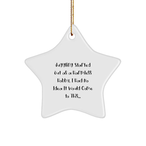 Funny Juggling Gifts from Men for Juggling Enthusiasts, Star Ornament Christmas Unique Gifts for Women, Friends, and Family - Image 1