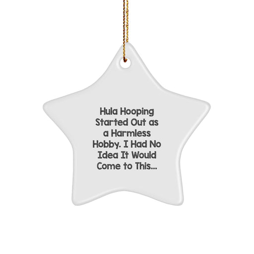 Funny Hula Hooping Gifts from Friends for Hula Hooping Enthusiasts Star Ornament Christmas Unique Decorations - Image 1