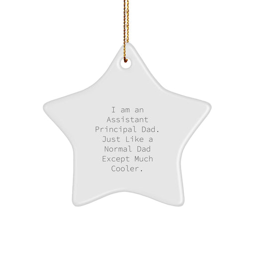 Funny Assistant Principal Dad Gifts from Men to Assistant Principal, Star Ornament for Assistant Principal Christmas Unique Gifts, Inspirational Quote Gifts for Assistant Principal - Image 1