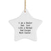 Funny Gifts from Men to Dealer Dad Star Ornament White Christmas Unique Decorations - Image 1