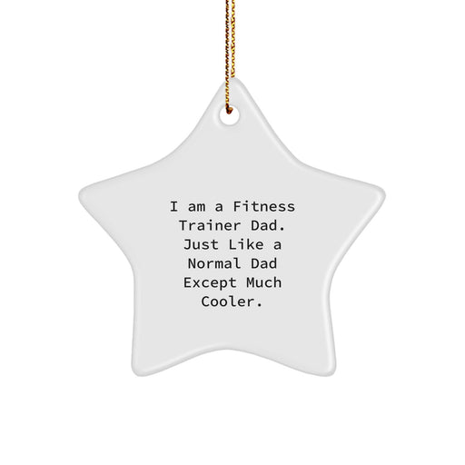 Fitness Trainer Dad Star Ornament, Funny Quote Gift for Fitness Trainers, Christmas Unique Gifts from Men to Fitness Trainers - Image 1