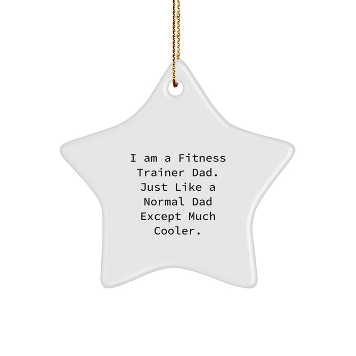 Fitness Trainer Dad Star Ornament, Funny Quote Gift for Fitness Trainers, Christmas Unique Gifts from Men to Fitness Trainers - Image 1