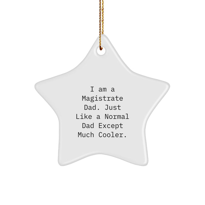 Magistrate Gifts for Dad, Unique Star Ornament, Funny Quote - Gifts from Family for Christmas Unique Gifts - Image 1