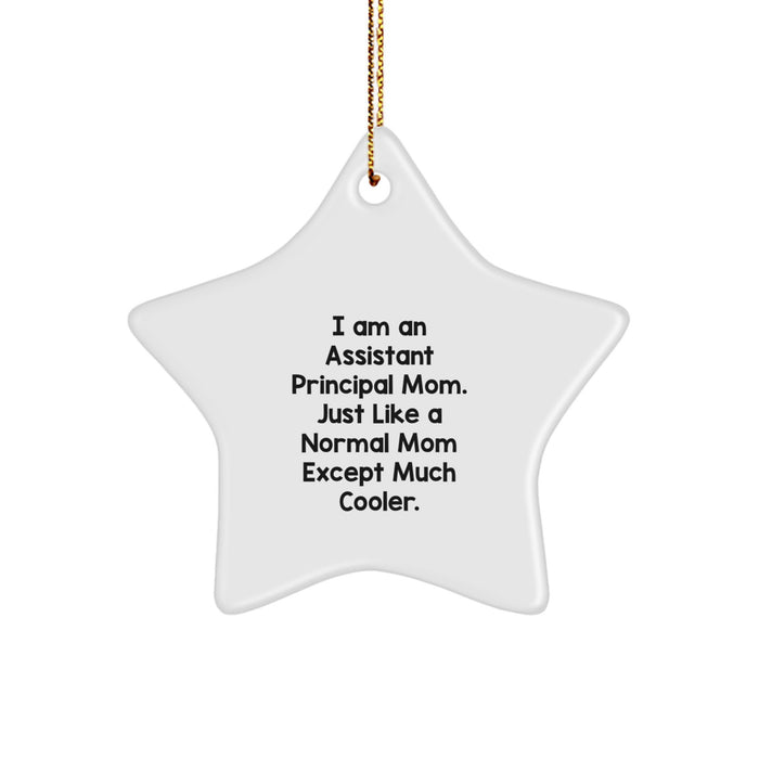 Assistant Principal Mom Gifts, Funny Star Ornament for Christmas, Gifts from Mom to Assistant Principal - Image 1