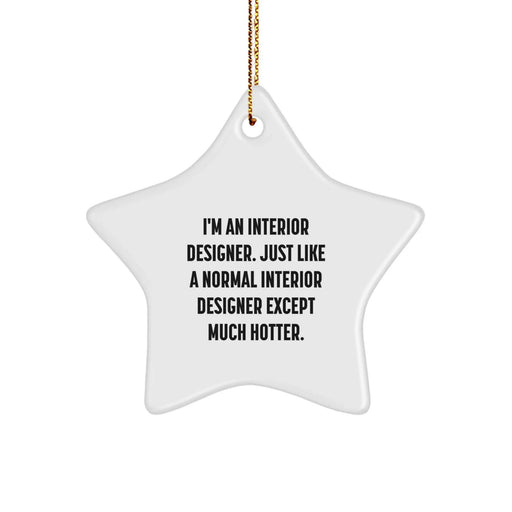Funny Interior Designer Gifts, Star Ornament for Christmas Unique Gifts from Friends, Interior Designer Decoration Ideas for Home - Image 1
