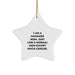 Funny Manager Gifts for Women - 'I Am A Manager Mom' Star Ornament, White Star Shaped, Gifts from Mom to Manager, Christmas Unique Gifts - Image 1