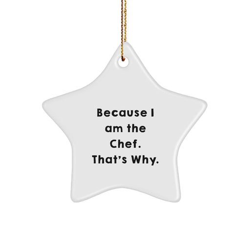 Funny Chef Star Ornament Gifts from Men to Family for Christmas Unique Presents - Image 1
