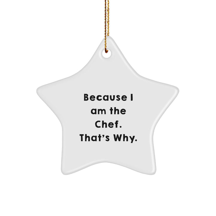 Funny Chef Star Ornament Gifts from Men to Family for Christmas Unique Presents - Image 1
