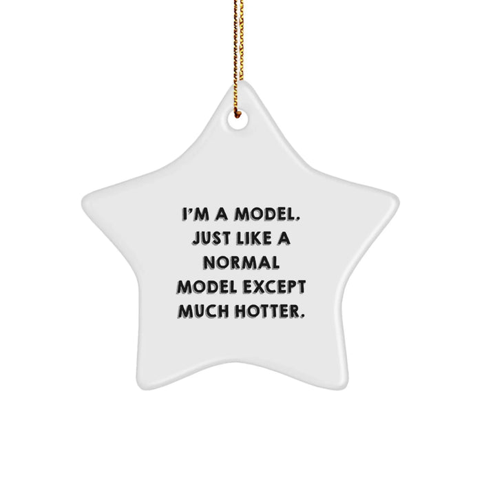Funny Model Star Ornament Gifts from Santa for Friends, Christmas Unique Gifts for Women, Model Enthusiast Decorations - Image 1