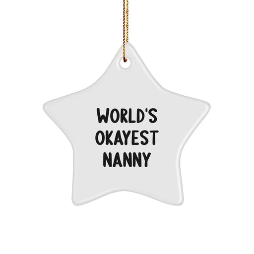 Funny Nanny Star Ornament Gift from Family for Nanny Christmas Unique - Image 1