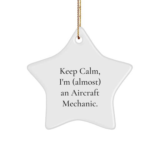 Funny Aircraft Mechanic Gifts for Men Star Ornament, Star Decorations for Christmas, Funny Aviation Quotes - Image 1