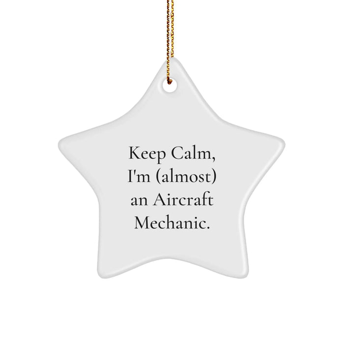 Funny Aircraft Mechanic Gifts for Men Star Ornament, Star Decorations for Christmas, Funny Aviation Quotes - Image 1
