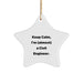 Civil Engineer Gifts, Funny Star Ornament Keep Calm I'm Almost a Civil Engineer, Christmas Unique Gifts from Friends - Image 1