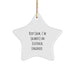 Fun Electrical Engineer Star Ornament for Christmas Unique Gifts from Friends to Family Members - Keep Calm, I'm (almost) An Electrical Engineer. - Image 1
