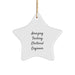 Funny Electrical Engineer Gifts from Friends for Christmas - Star Ornament with Amazing F--king Electrical Engineer Quote - Image 1