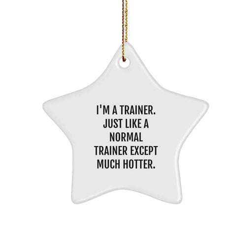 Funny Trainer Gifts from Friends for Star Ornament Enthusiasts - I'm A Trainer. Just Like A Normal Trainer Except Much Hotter. Unique Christmas Unique Gifts - Image 1