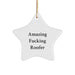 Funny Roofer Star Ornament Gifts from Friends, Men, Women, Coworkers, Family for Christmas Unique Gifts - Image 1