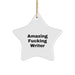 Gifts from Friends, Funny Writer Star Ornament, Christmas Unique Gifts - Image 1