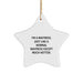 Funny Waitress Gifts from Friends for Waitress, Star Ornament Christmas Unique Gifts, 'I'm A Waitress. Just Like A Normal Waitress Except Much Hotter.' Waitress Star Ornament - Image 1