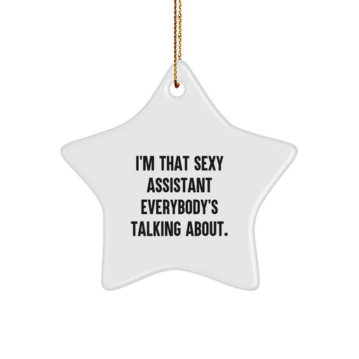 Fun Sexy Assistant Star Ornament Gifts from Men to Coworkers for Christmas Decorations - Image 1