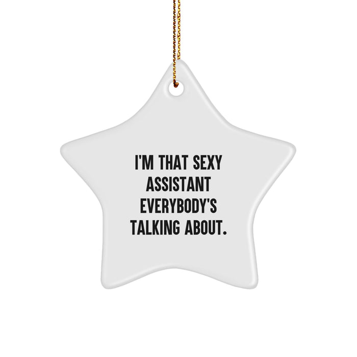Fun Sexy Assistant Star Ornament Gifts from Men to Coworkers for Christmas Decorations - Image 1