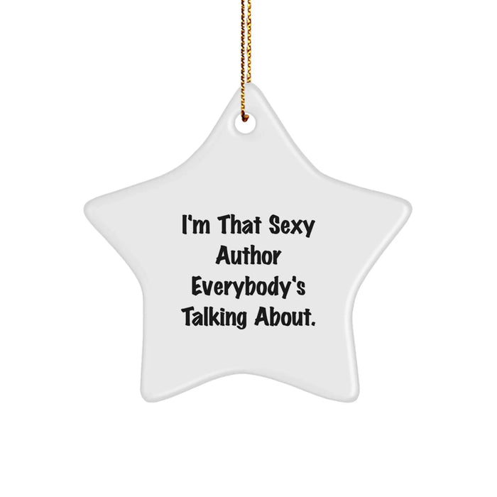 Author Star Ornament Funny Quote Gifts from Friends for Author Christmas Unique - Image 1