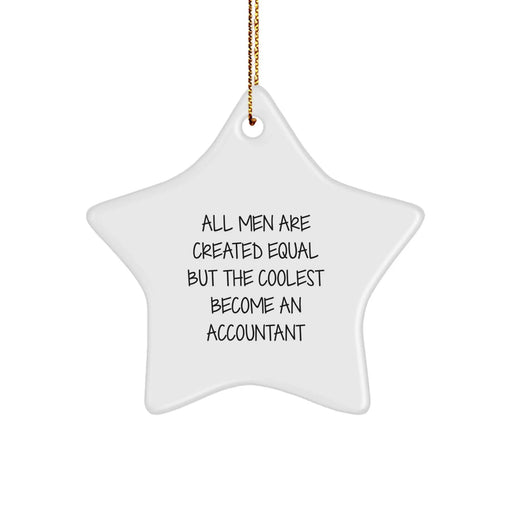 Gifts from Friends and Family for the Coolest Accountant - Funny Star Ornament for Christmas Unique Gifts - Image 1