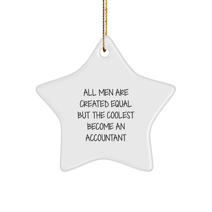 Gifts from Friends and Family for the Coolest Accountant - Funny Star Ornament for Christmas Unique Gifts - Image 1