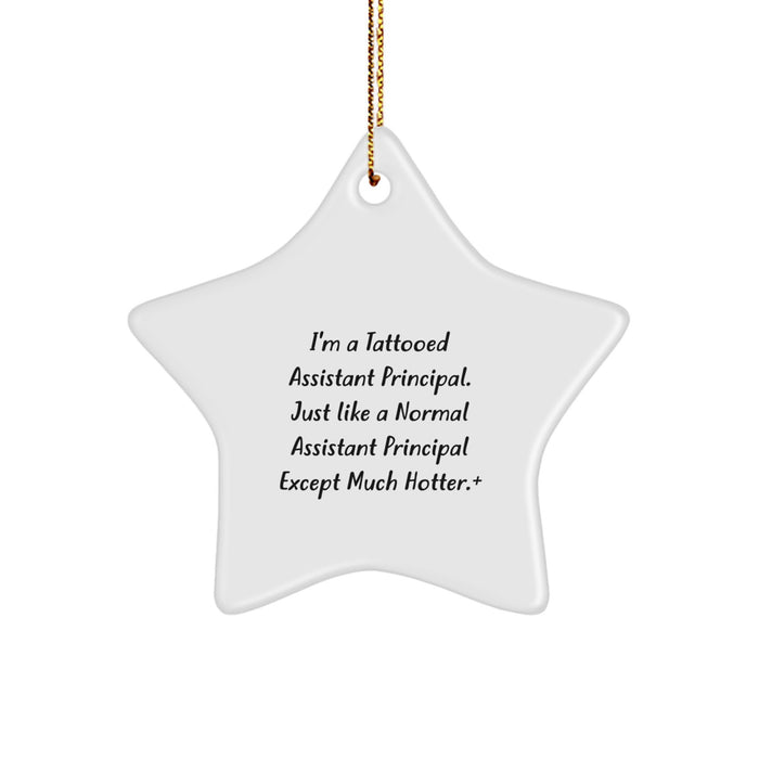 Funny Assistant Principal Christmas Star Ornament Gifts for Men, Gifts from Family, Friends, Coworkers, Unique Christmas Unique Gift Idea - Image 1