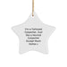 Funny Carpenter Gifts from Men to Friends, Star Ornament for Christmas Unique Gifts, I'm A Tattooed Carpenter Quote - Image 1