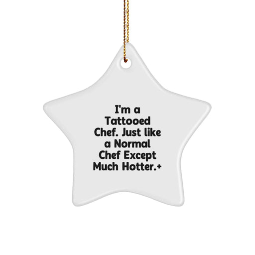 Funny Chef Star Ornament Gifts from Friends for Men Women Christmas Unique - Image 1
