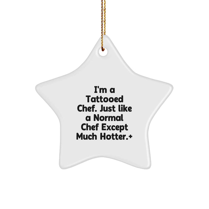 Funny Chef Star Ornament Gifts from Friends for Men Women Christmas Unique - Image 1