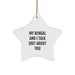 Funny Bengal Cat Star Ornament for Christmas Unique Gifts from Friends or Family to Bengal Cat Lovers - My Bengal And I Talk Shit About You - Image 1