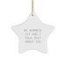 Funny Burmese Cat Star Ornament Gifts from Friends for Christmas, 'My Burmese Cat And I Talk Shit About You' Quote, Unique Present for Burmese Cat Lovers - Image 1