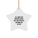 Funny Actor Gifts from Men to Actor Friends on Christmas - Star Ornament 'All Men Are Created Equal But The Coolest Become An Actor' - Image 1