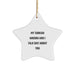 Funny Turkish Angora Cat Lover Gifts from Men to Women for Christmas Unique Star Ornament - Image 1