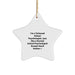 Funny School Psychologist Star Ornament, Gifts from Men to School Psychologists, Unique Christmas Unique Gifts for School Psychologists, 'I'm A Tattooed School Psychologist' - Image 1