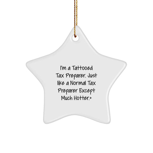 Funny Tax Preparer Gifts, Star Ornament for Men, Women, Friends, and Family from the Hotter Tax Preparer, Perfect Christmas Unique Gifts for Tax Preparer Enthusiasts - Image 1